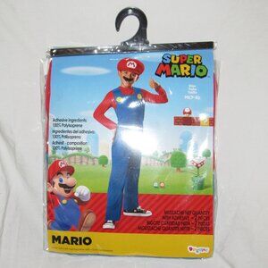 NEW Disguise Super Mario MARIO Child Costume Size M 7-8 w/ Mustache